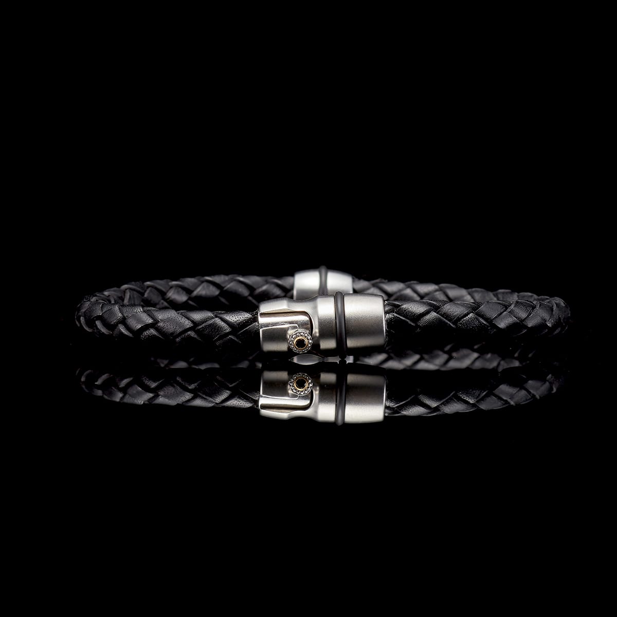 Men's Leather and Spinel Bracelet by William Henry Studio