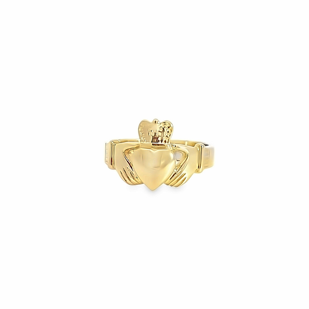 14k Yellow Gold Ladies Claddagh Ring