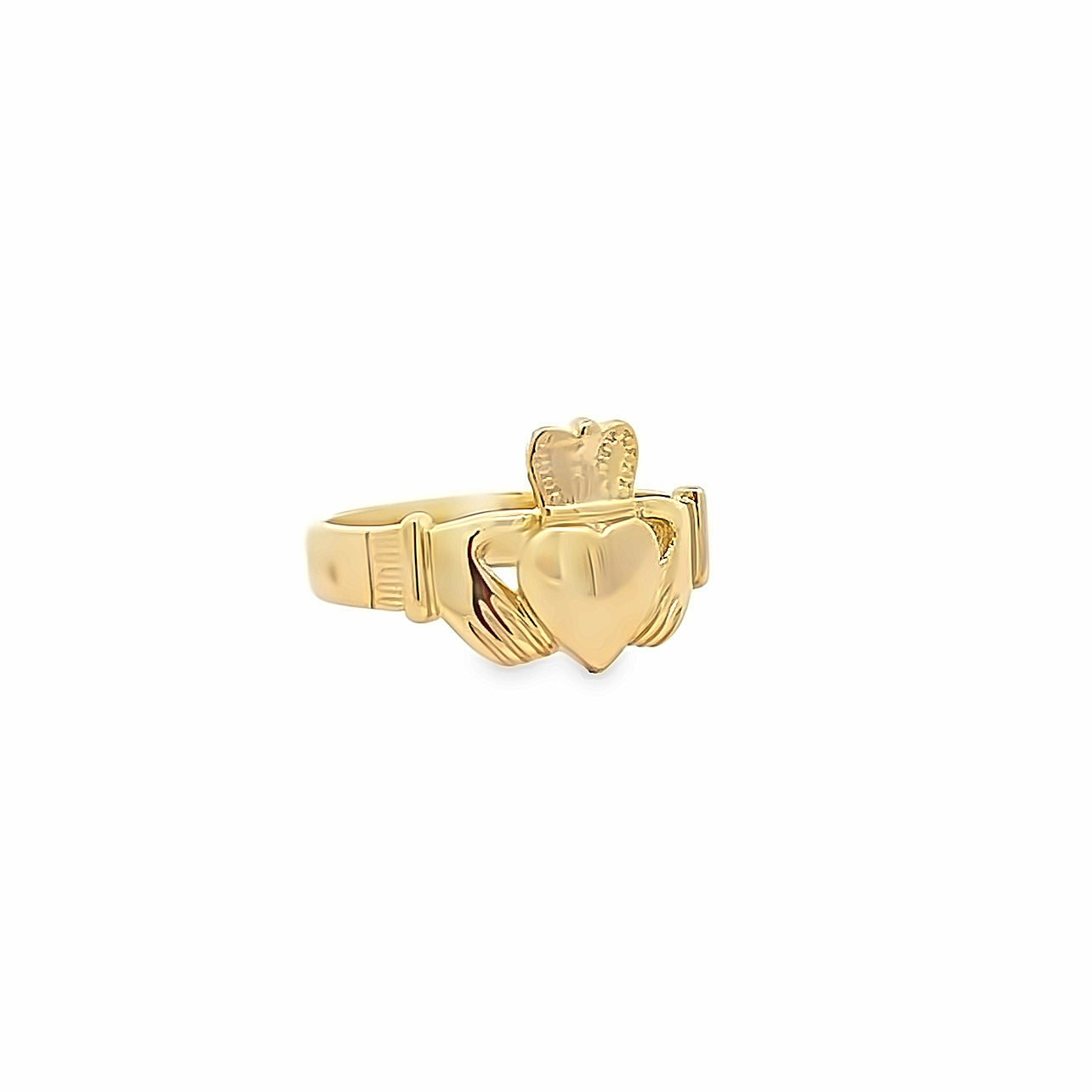 14k Yellow Gold Ladies Claddagh Ring