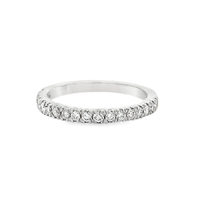 14k White Gold Split Prong Round Diamond Anniversary Band (0.36ctw.)