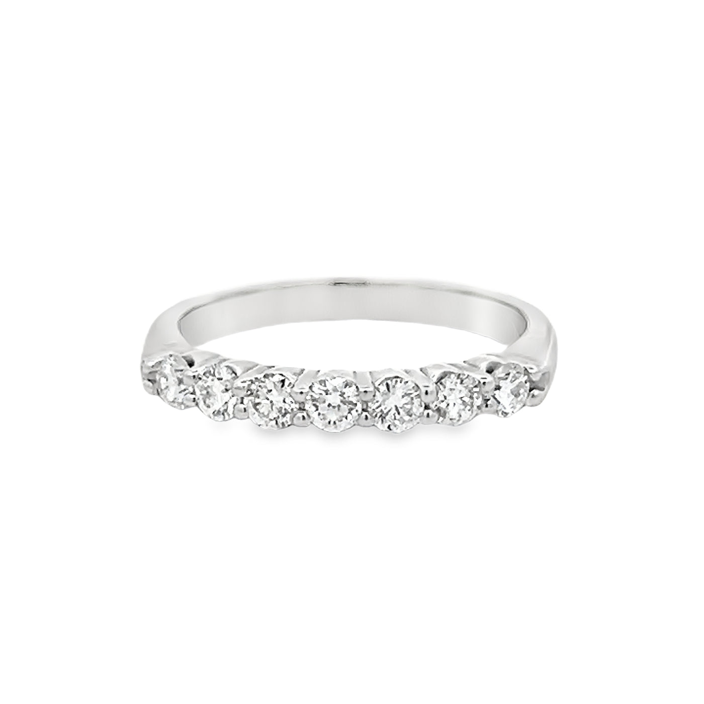 14k White Gold Round Diamond Anniversary Band (0.49ctw.)