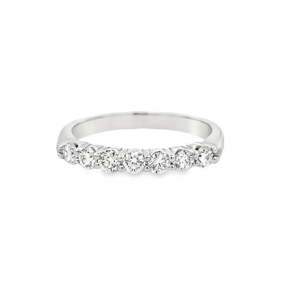 14k White Gold Round Diamond Anniversary Band (0.49ctw.)