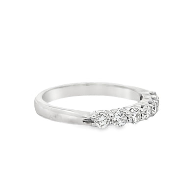 14k White Gold Split Prong Round Diamond Anniversary Band (0.36ctw.)