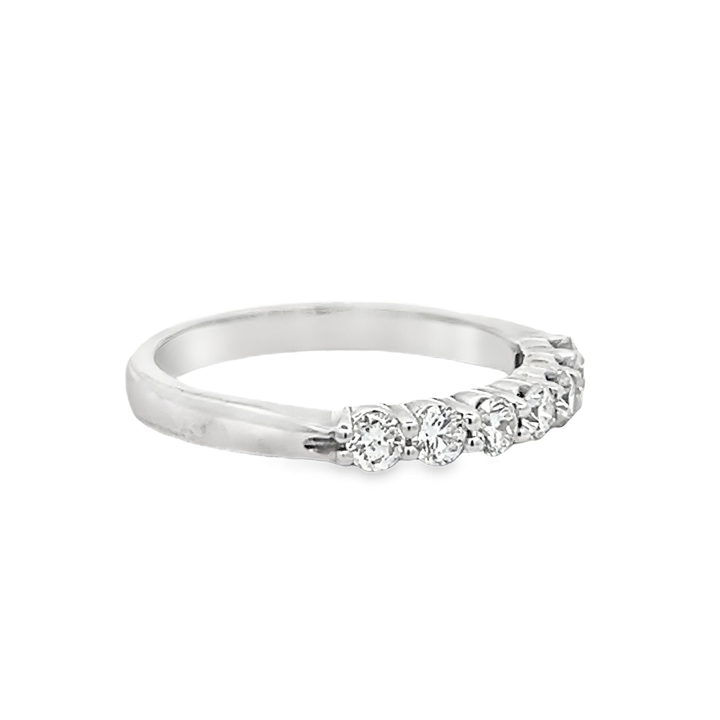 14k White Gold Round Diamond Anniversary Band (0.49ctw.)