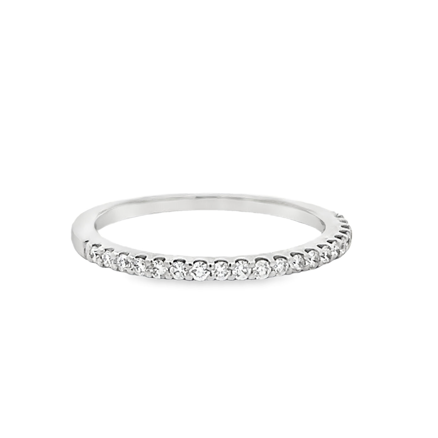 14k White Gold Round Diamond Shared Prong Anniversary Band (0.20ctw.)