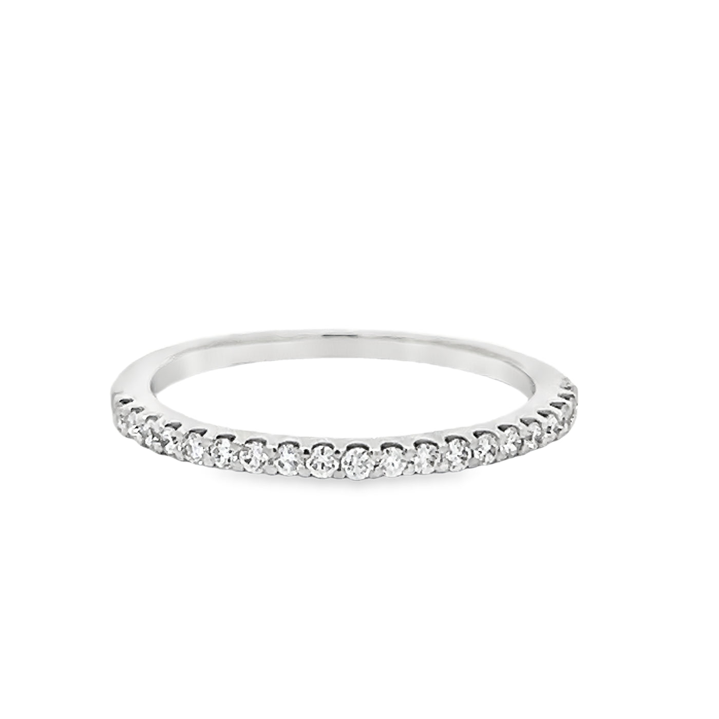 14k White Gold Round Diamond Shared Prong Anniversary Band (0.20ctw.)