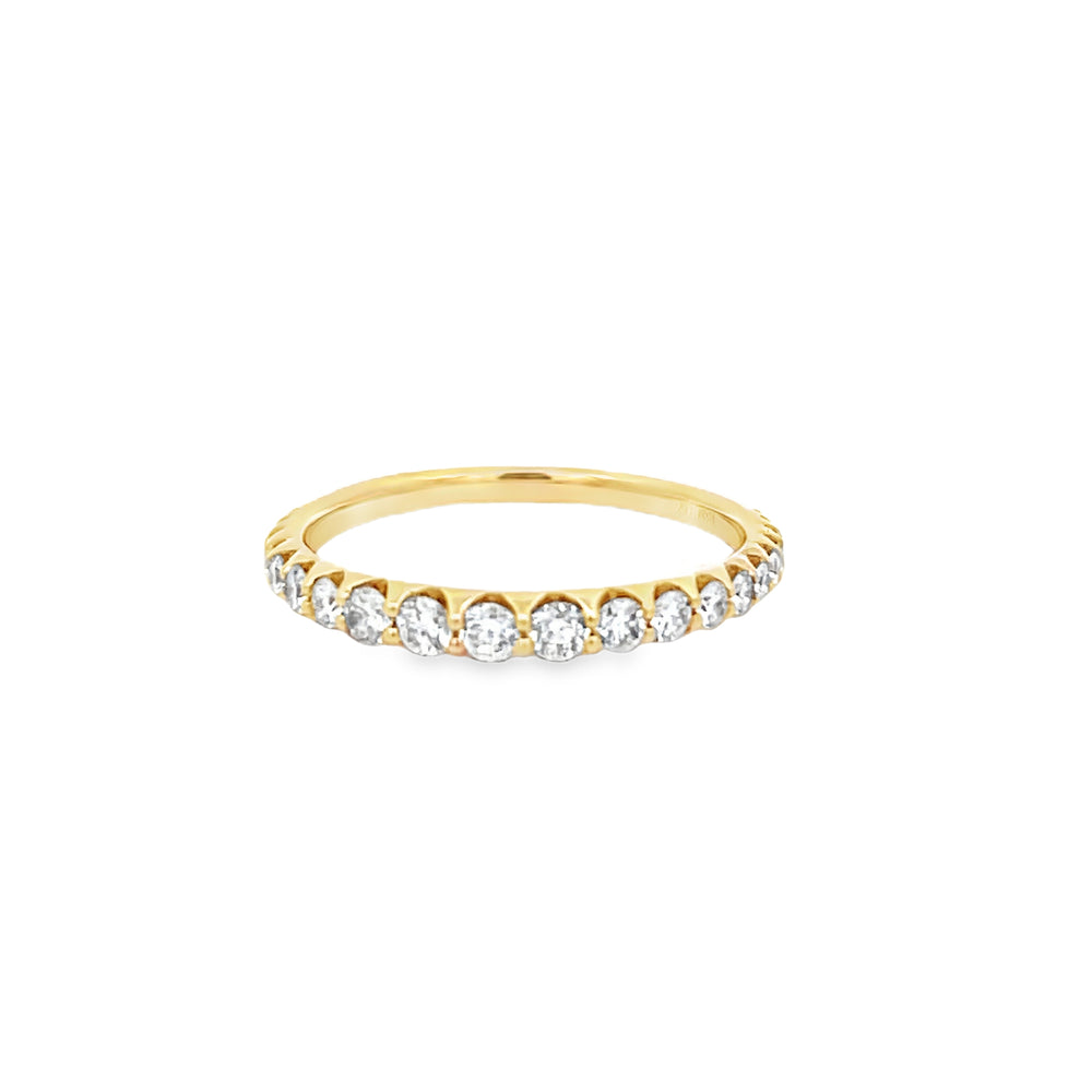 14k Yellow Gold Graduated Round Diamond Shared Prong Anniversary Band (0.47ctw.)