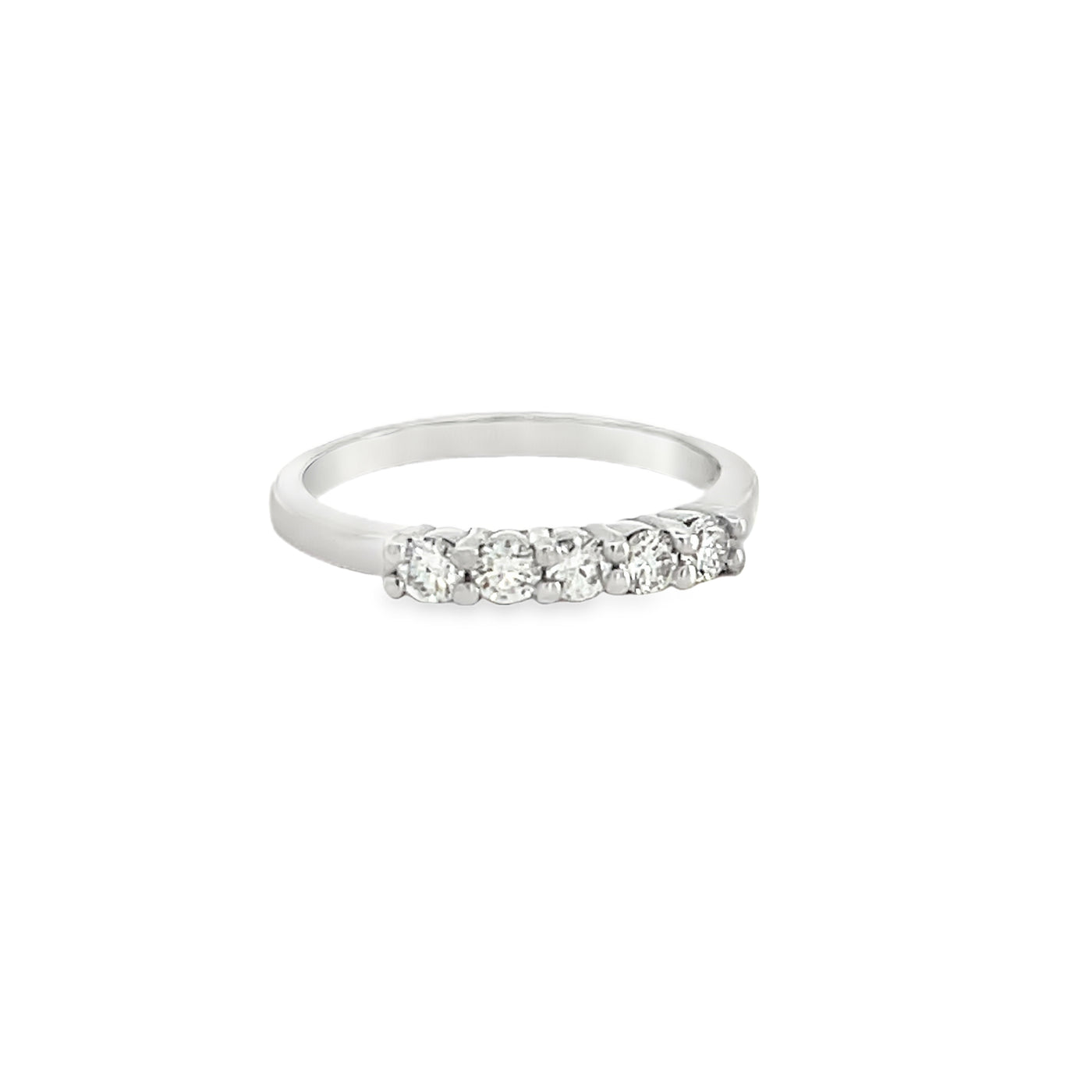 14k White Gold Round Diamond Shared Prong Diamond Anniversary Band (0.33ctw.)