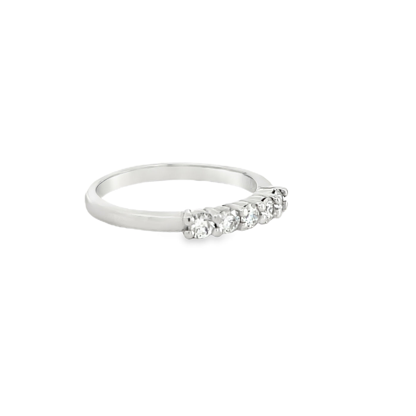 14k White Gold Round Diamond Shared Prong Diamond Anniversary Band (0.33ctw.)