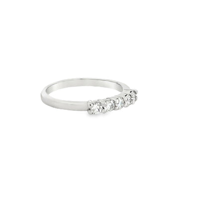 14k White Gold Round Diamond Shared Prong Diamond Anniversary Band (0.33ctw.)