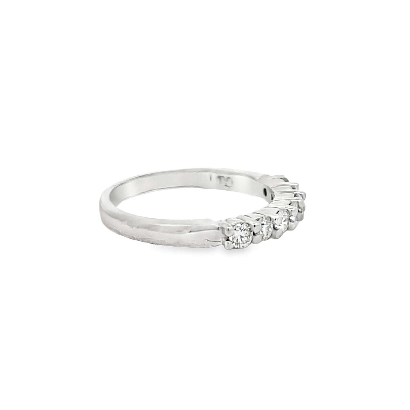 14k White Gold Round Diamond Shared Prong Anniversary Band (0.44ctw.)