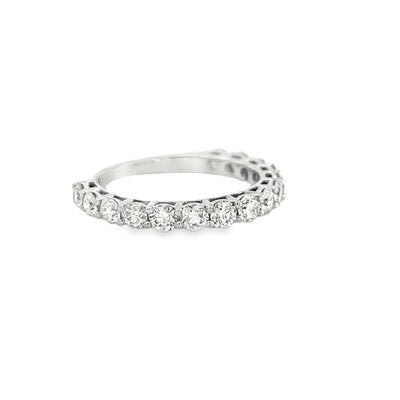 14k White Gold Round Diamond Shared Prong Anniversary Band (1.35ctw.)
