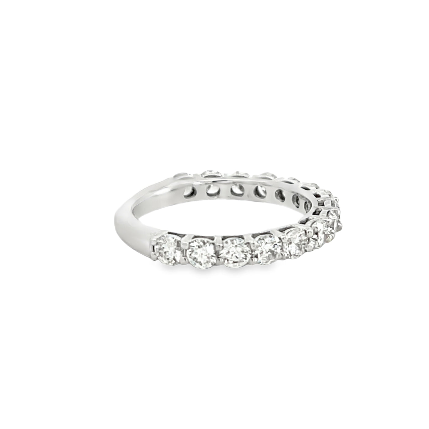 14k White Gold Round Diamond Shared Prong Anniversary Band (1.35ctw.)