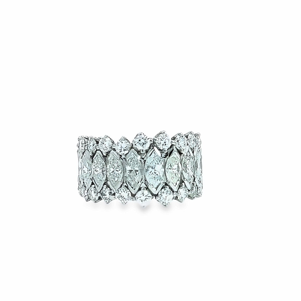 Estate Platinum Eternity Marquise Diamond Anniversary Band (3.20ctw.)