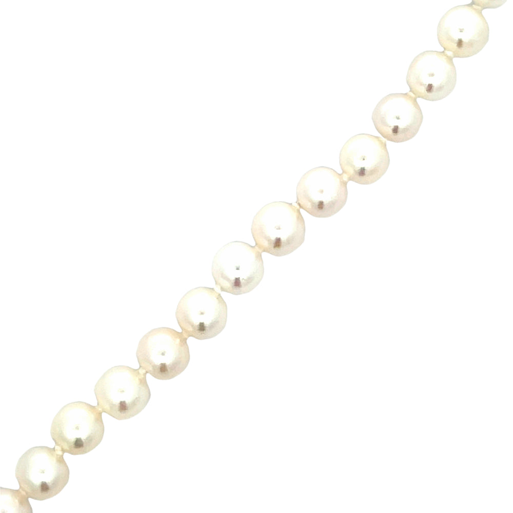 14k White Gold 6-6.5mm Akoya Pearl Bracelet