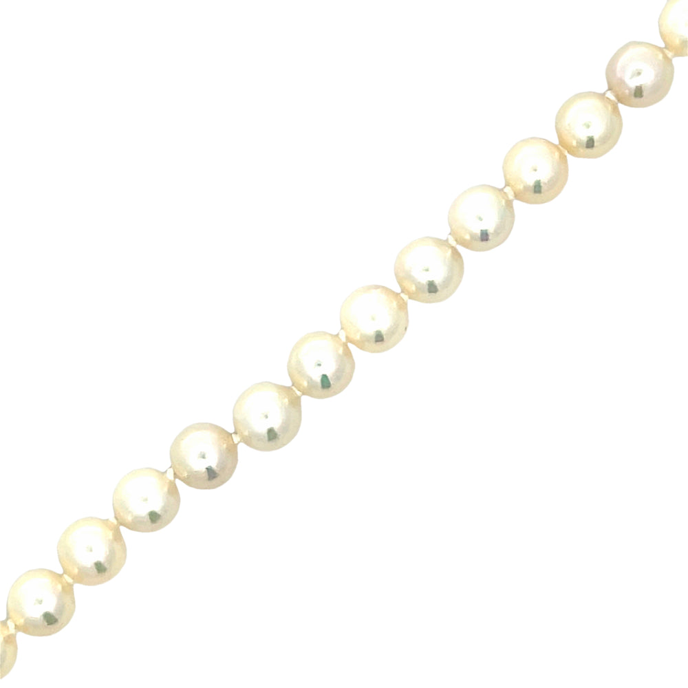 14k White Gold 6-6.5mm Freshwater Pearl Bracelet