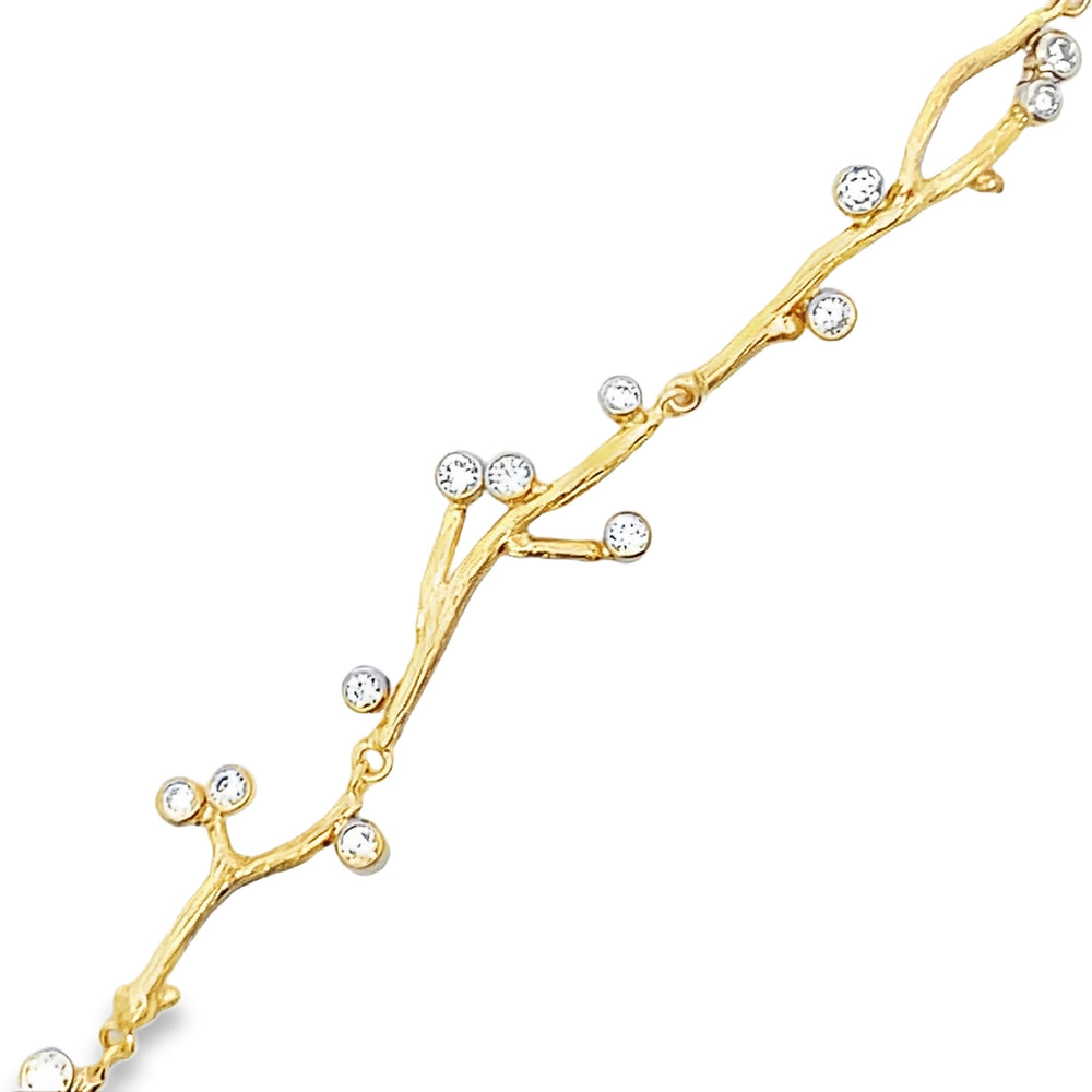 14k Yellow Gold Round Diamond Branches Bracelet by Paul Richter (1.59ctw.)