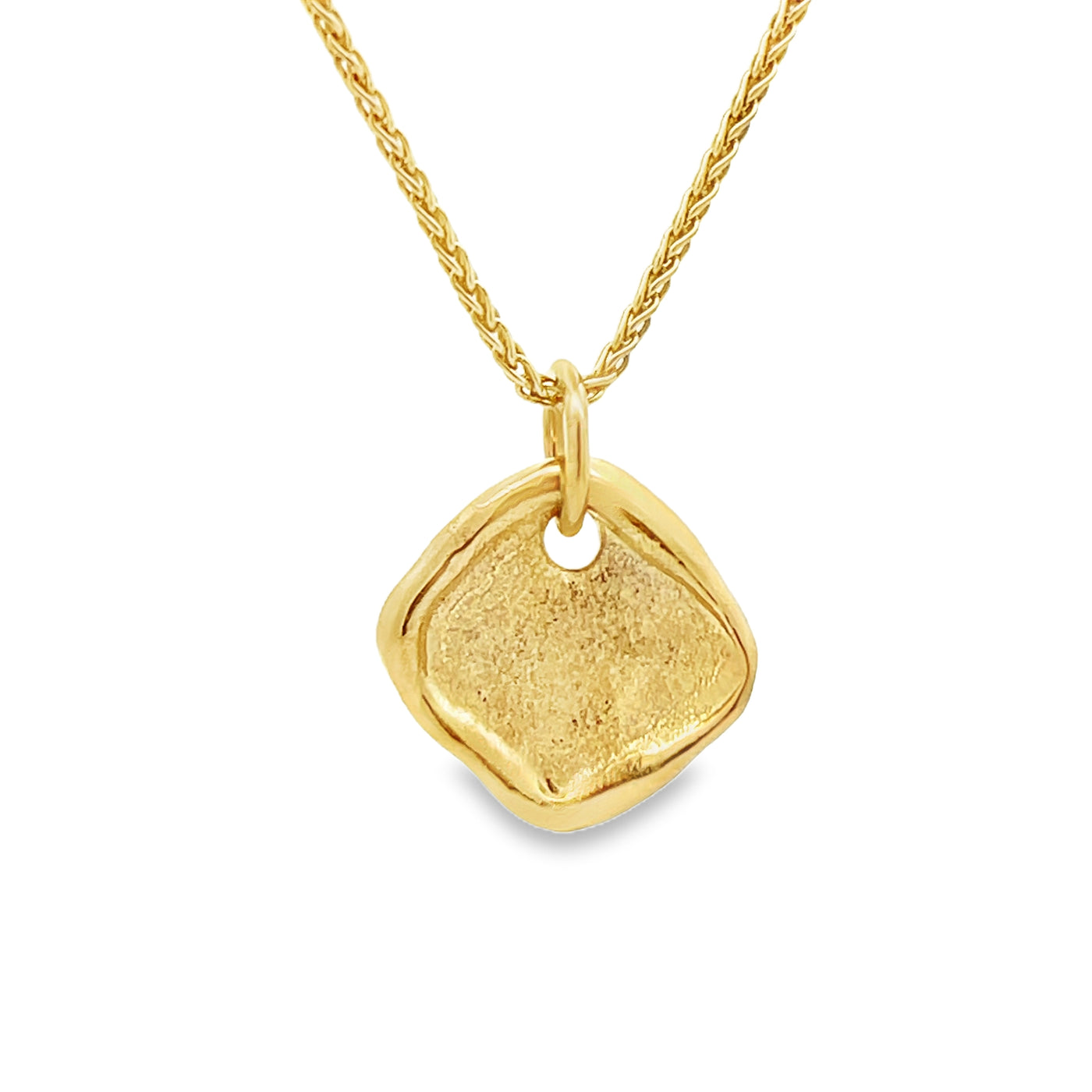 14k Yellow Gold Cushion Shape Amulet Charm by Paul Richter