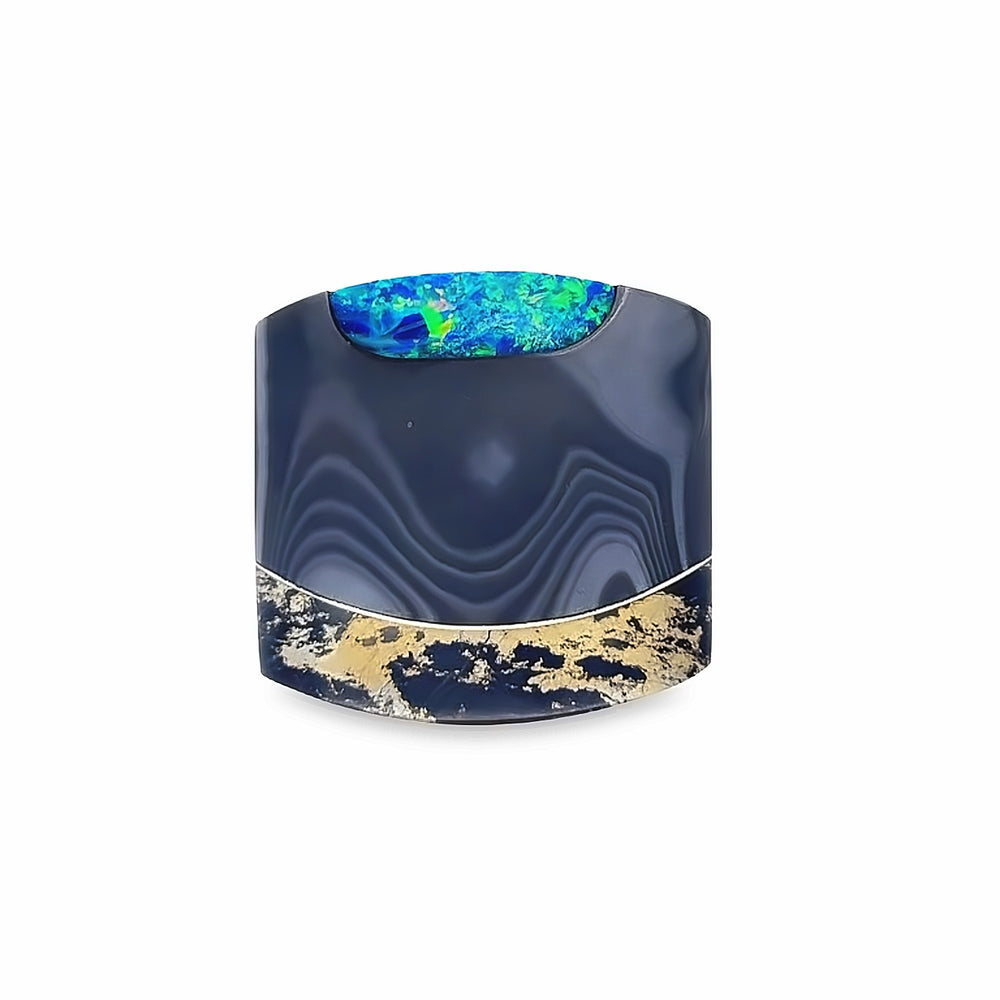 Gemstone & Metal Intarsia