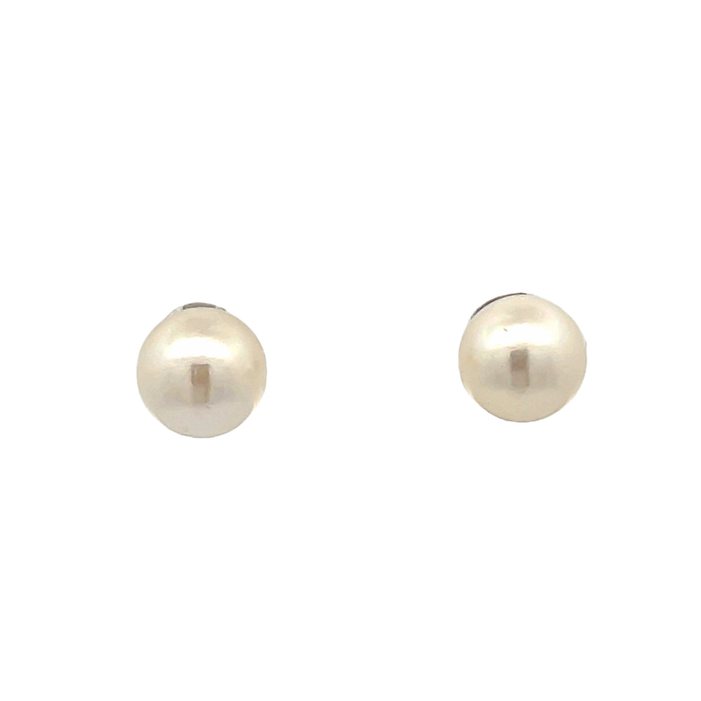 14k White Gold 6.5mm Akoya Pearl Stud Earrings