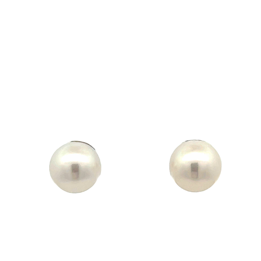 14k White Gold 7mm Akoya Pearl Stud Earrings