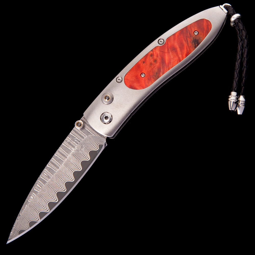 Monarch Red Burl Knife by William Henry Studio