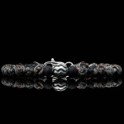 Men's Sterling Silver Red Obsidian Brookings Bracelet by William Henry Studio