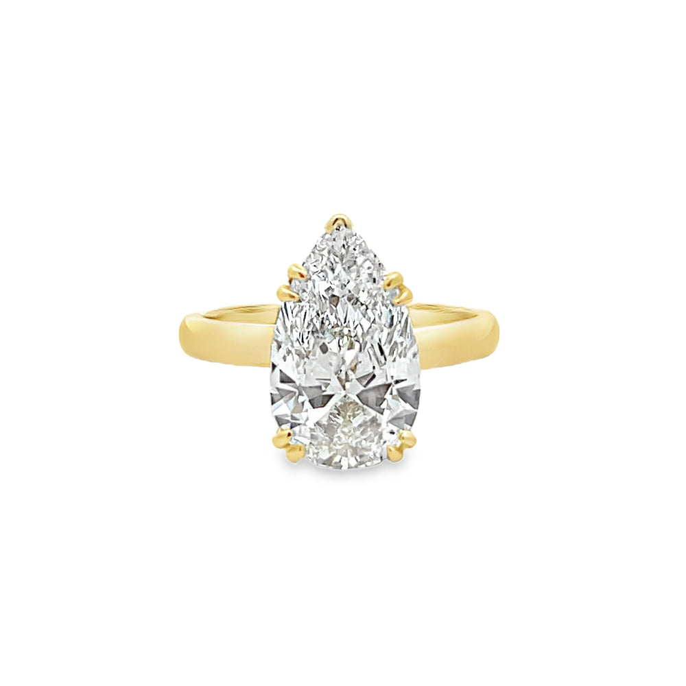 Custom 18k Yellow Gold Diamond Engagement Ring by Paul Richter