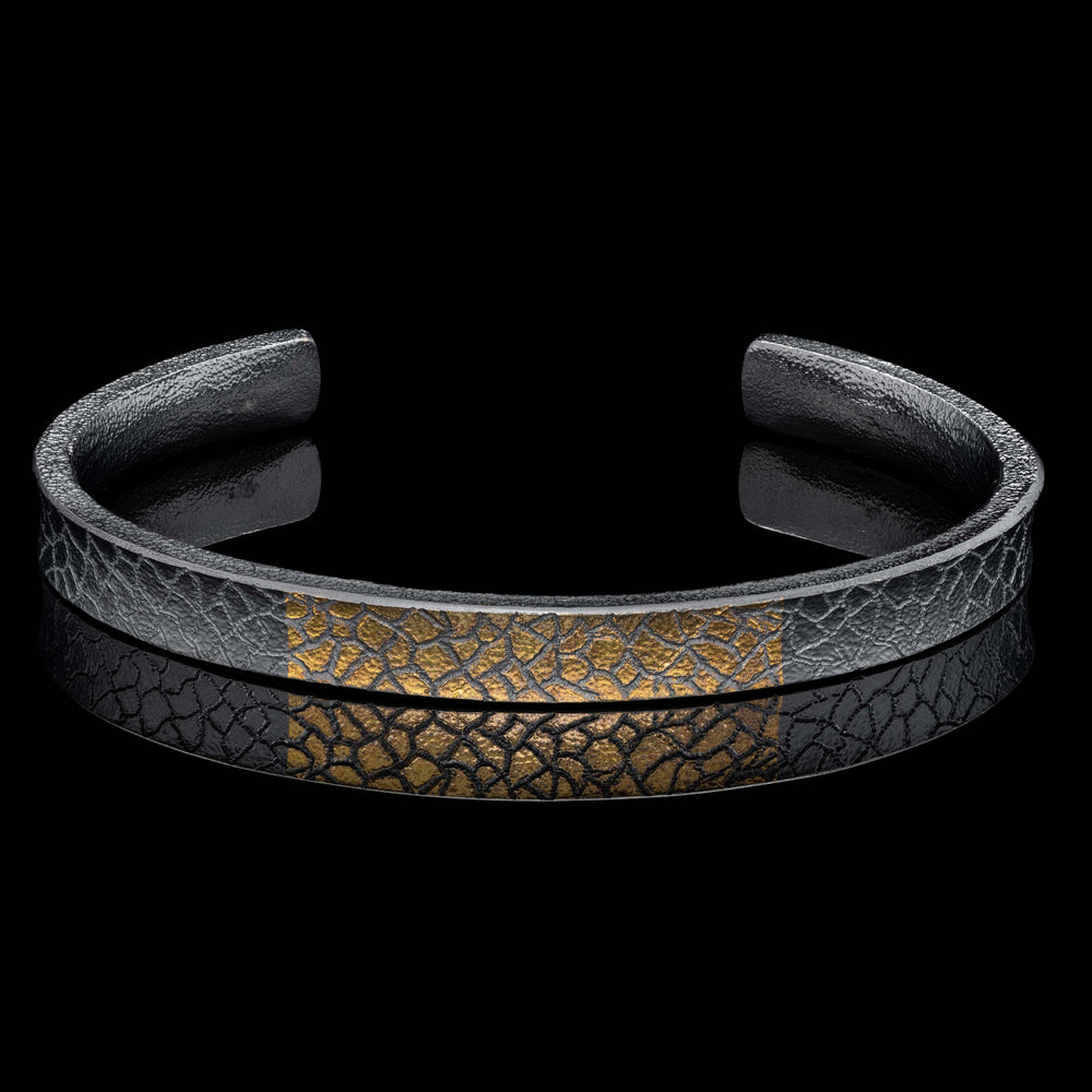 Men's Sterling Silver and Yellow Gold Trinity Cuff Bracelet by William Henry Studio
