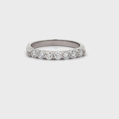 14k White Gold Round Diamond Anniversary Band (0.49ctw.)