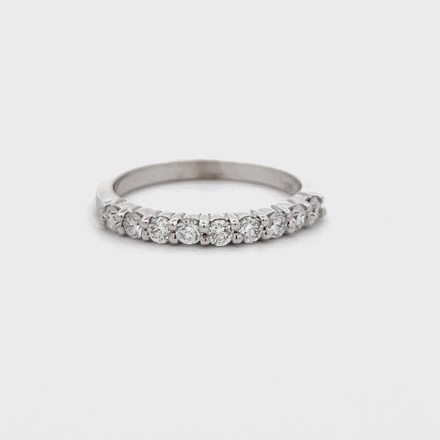 14k White Gold Round Diamond Shared Prong Anniversary Band (0.41ctw.)