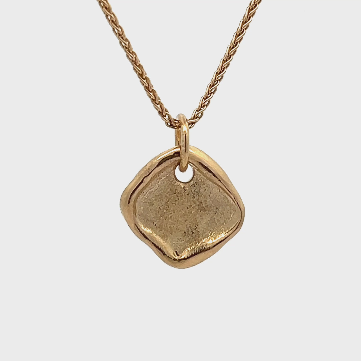 14k Yellow Gold Cushion Shape Amulet Charm by Paul Richter