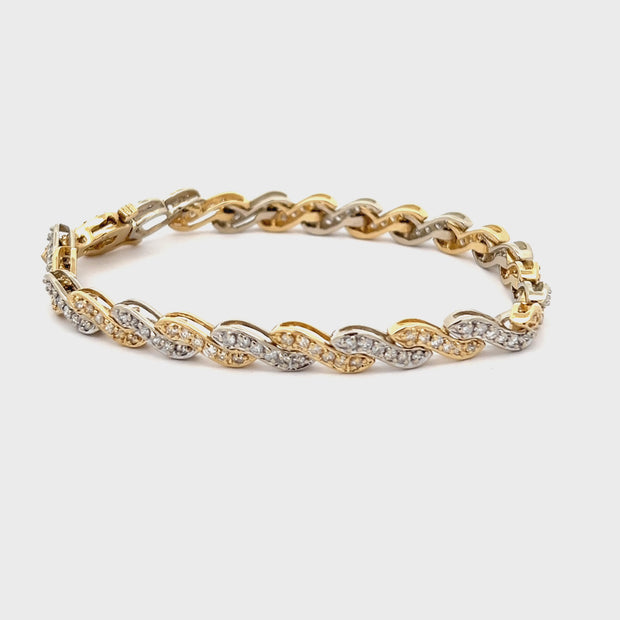 Women's 14k Two Tone White high quality & Yellow Gold