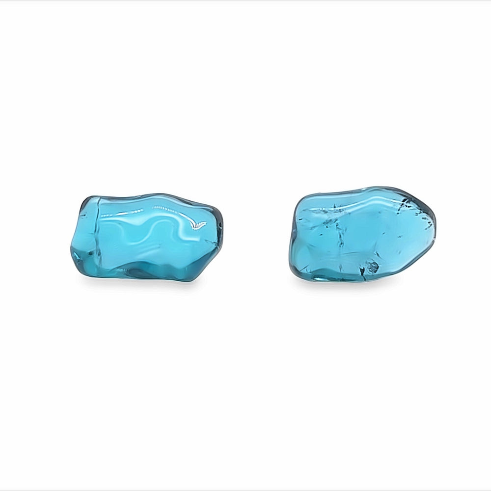 Blue Tourmaline - Matched Pair (15.43ctw.)