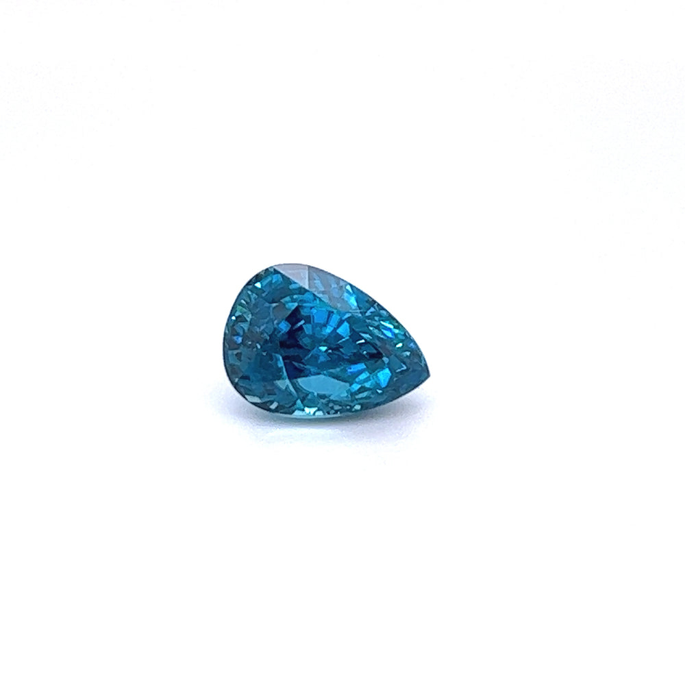 Blue Zircon - Pear Shape (7.06ct.)