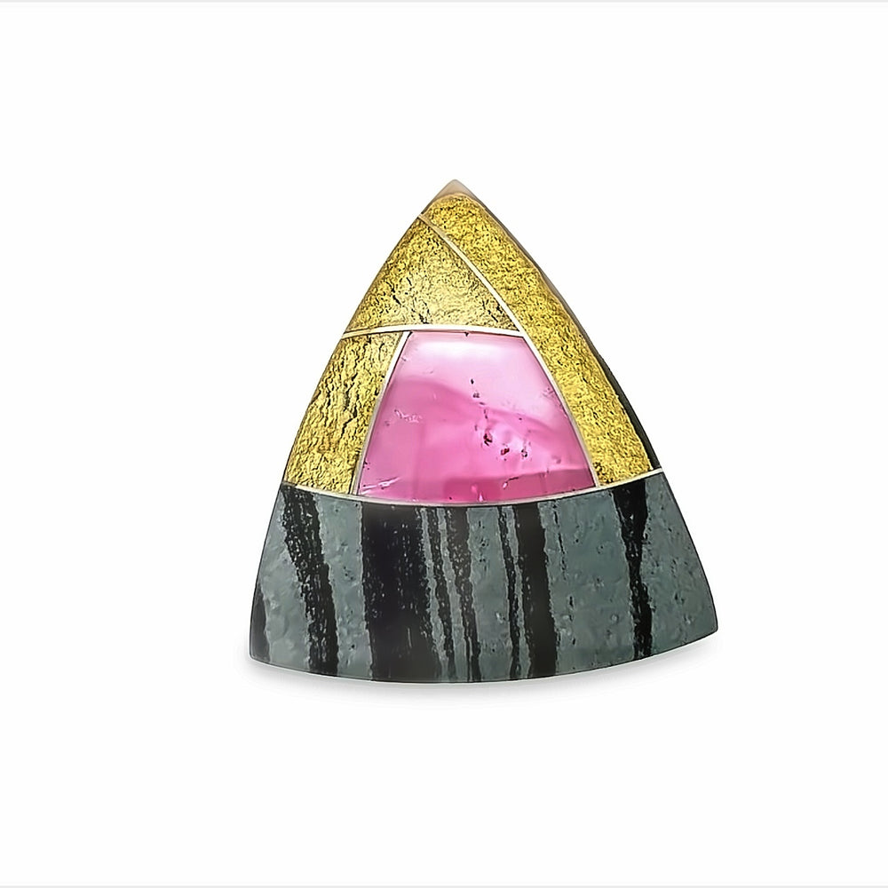 Gemstone & Metal Intarsia (43mm)