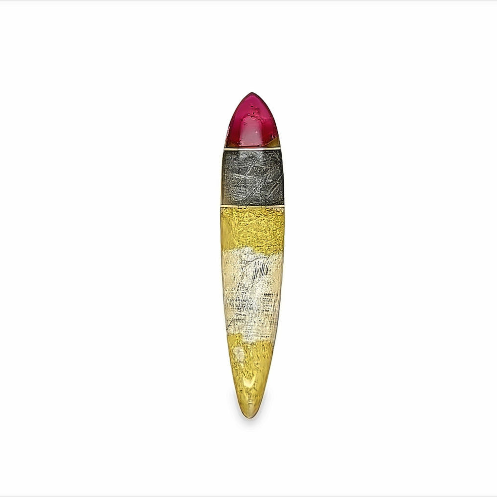 Gemstone & Metal Intarsia (55mm)