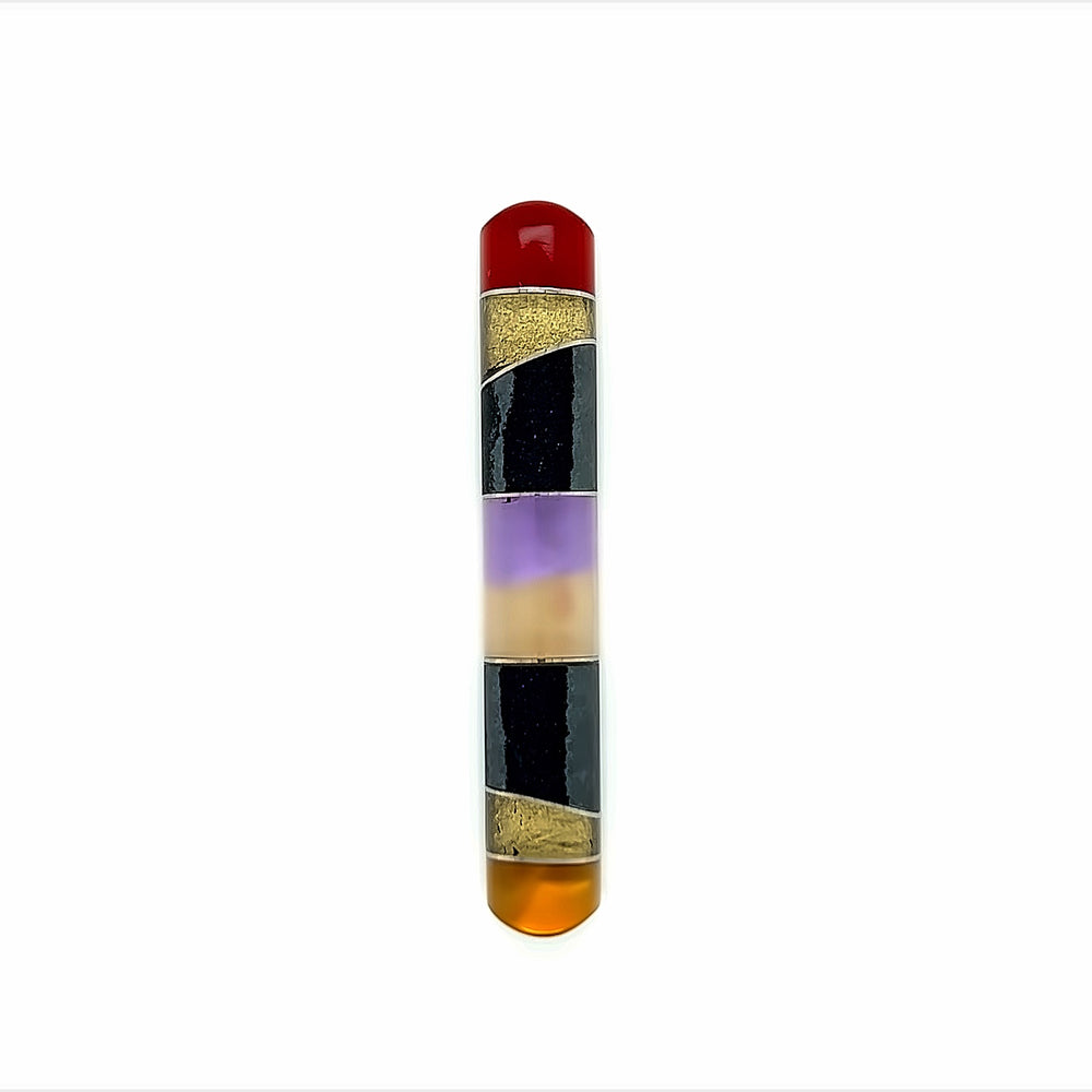 Gemstone & Metal Intarsia - (57x7mm)