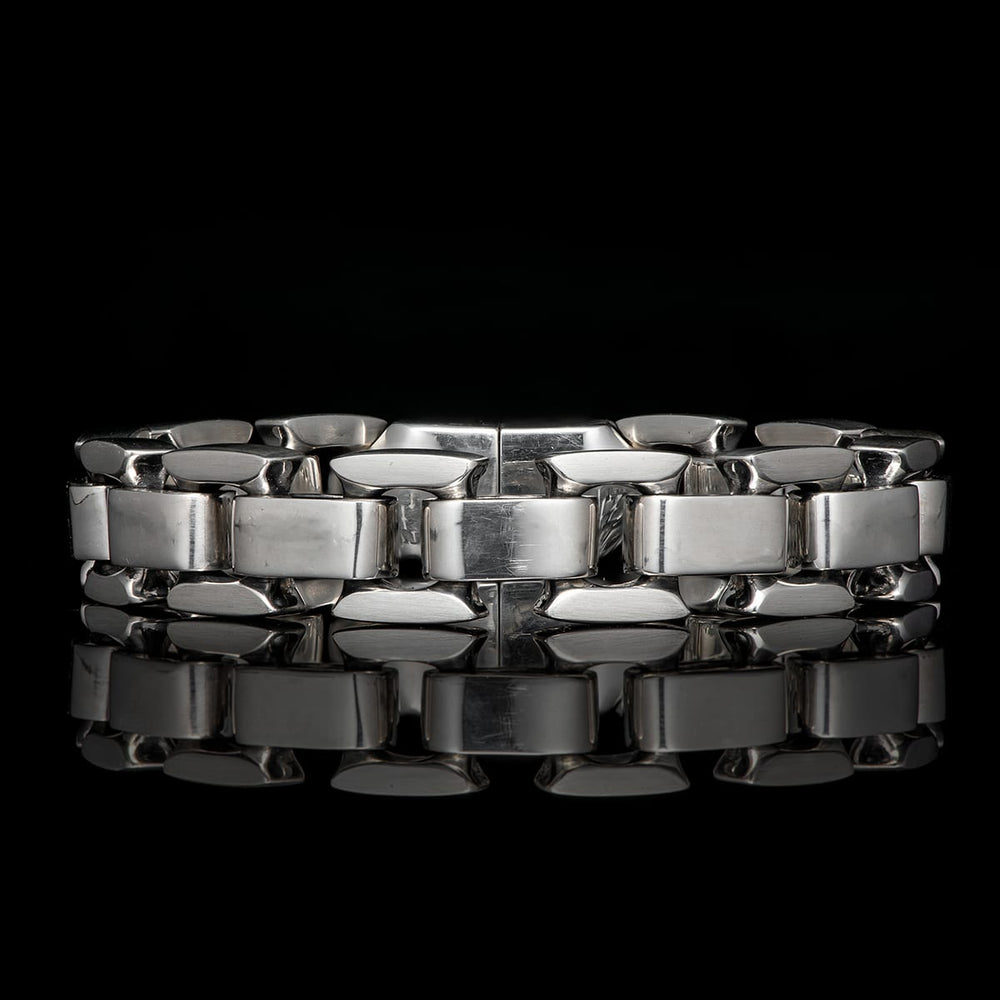 Men's Sterling Silver and Sapphire Bracelet by William Henry Studio